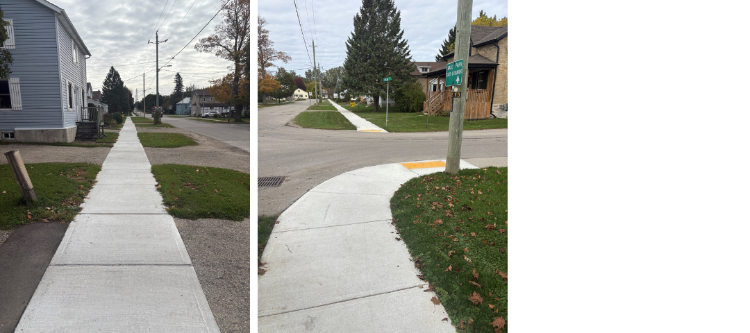 New sidewalks in Mapleton